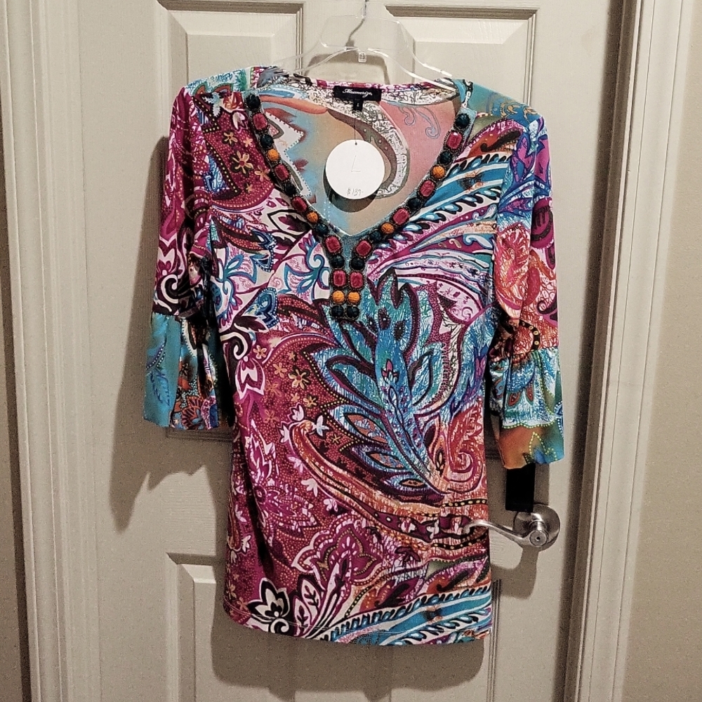 Host pick Mesmerize women's top, L, Multicolor